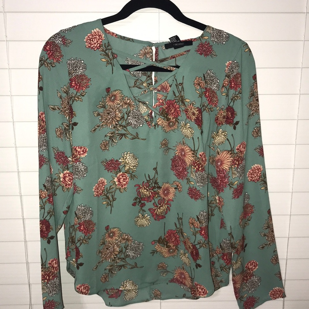 Teal blouse